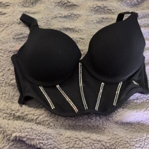 Juicy Couture Black Bra with Metallic Accents